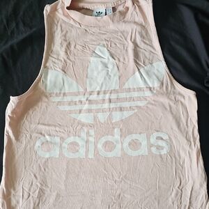 Adidas Muscle Tank - Light Pink & White